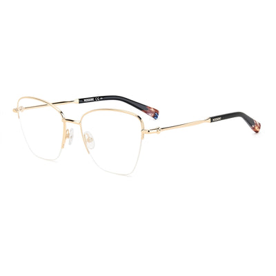 Missoni 0122 Gold Cat Eye Eyeglasses for Women, Alloy Steel frame