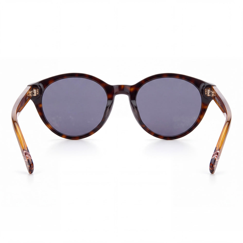 Missoni 203455 Round Sunglasses Women — side view, Non-Polarized Havana Horn lens