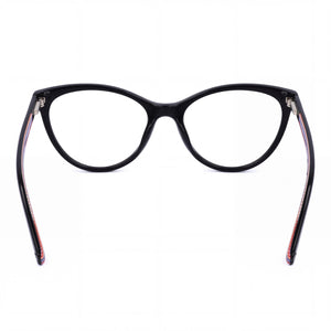 Missoni Cat Eye Eyeglasses Unisex — side view, Black Acetate temples
