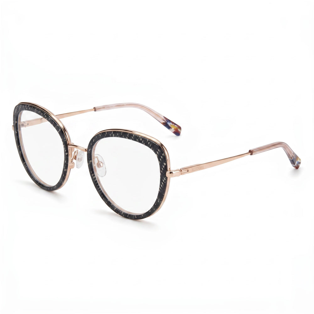 Missoni Black Rectangle Eyeglasses Unisex, Metal frame