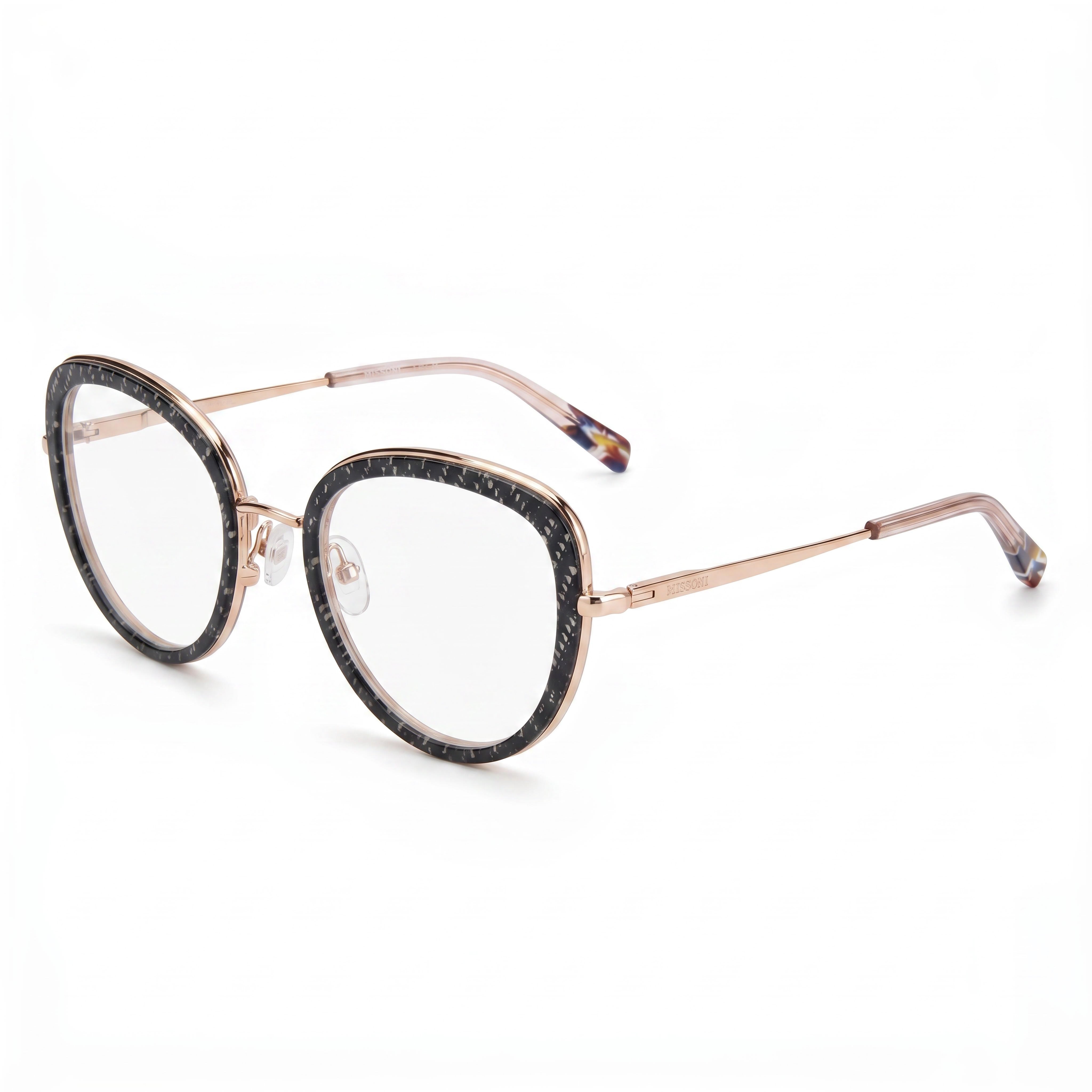 Missoni Black Nude Rectangle Unisex Eyeglasses, Metal 50mm, Photo 1