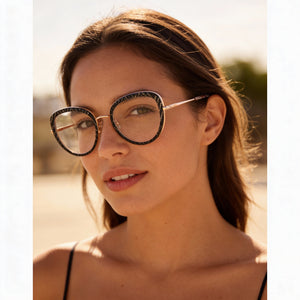 Missoni Rectangle Eyeglasses Unisex — side view, Black Metal temples
