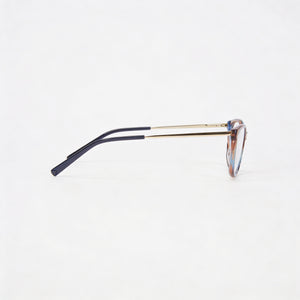Missoni Cat Eye Eyeglasses Women — side view, Blue Acetate temples