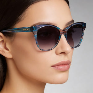 Missoni Blue Sunglasses Women — lifestyle wear, coastal walks and seaside afternoons