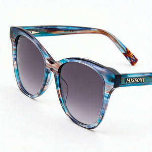 Missoni Square Sunglasses Women — side view, Non-Polarized Dark Grey lens