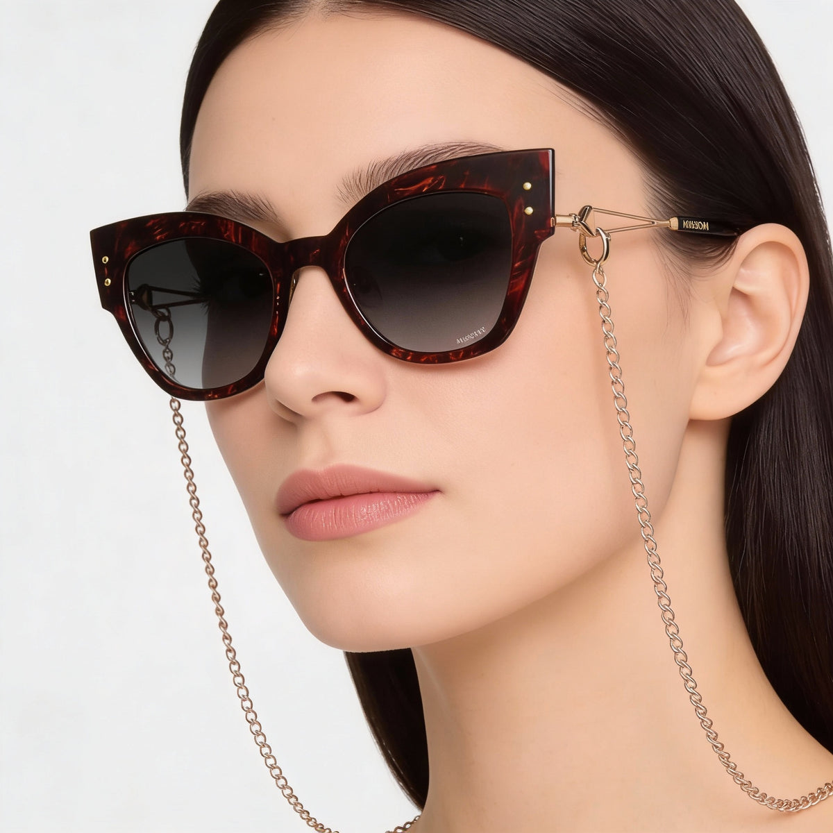 Gafas de sol rectangulares Missoni dorado cobre para mujer, 53 mm, Photo 3