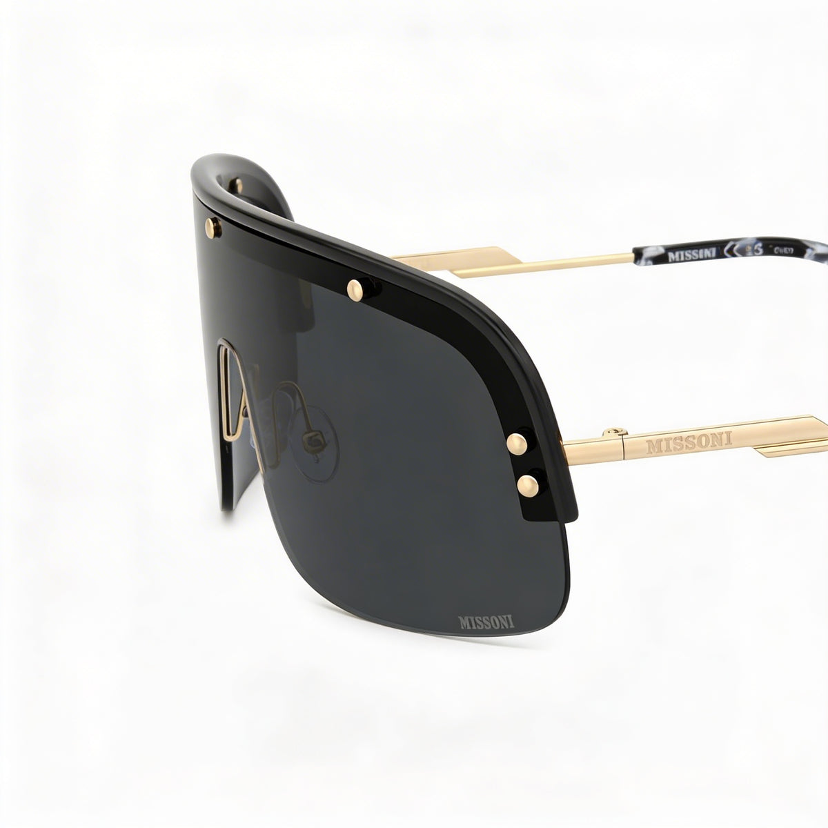 Gafas de sol Missoni Casual Black Shield para hombre, Photo 3