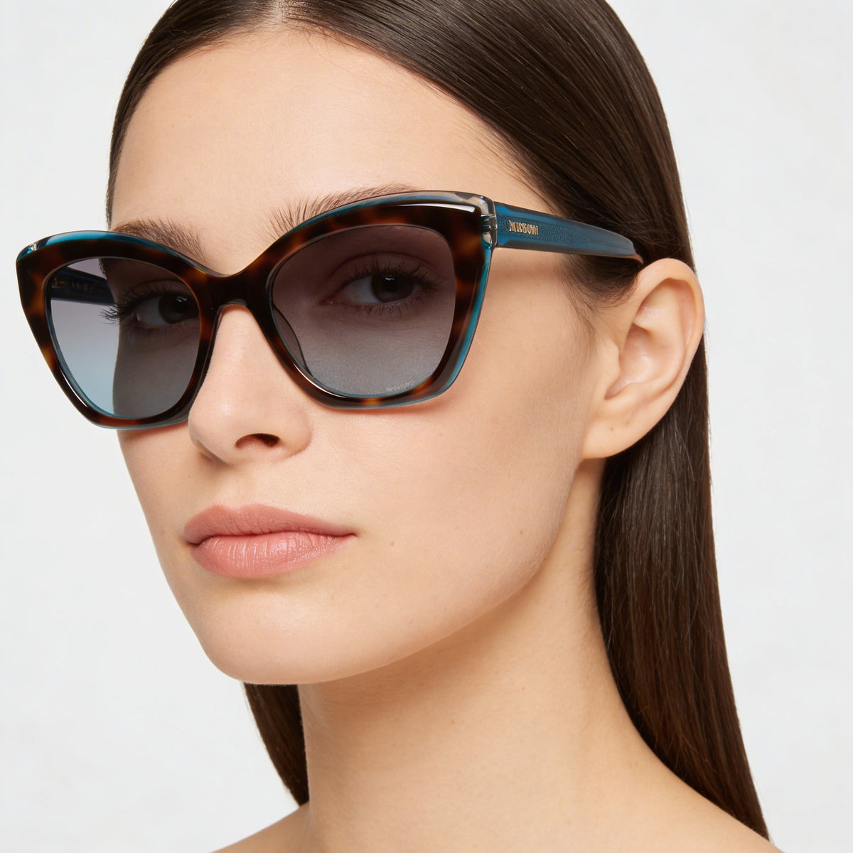 Gafas de sol ojo de gato Missoni Classic Blue para mujer, 54 mm, Photo 5