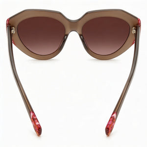 Missoni Classic Oval Sunglasses Women — side view, Non-Polarized Pink Doubleshade lens
