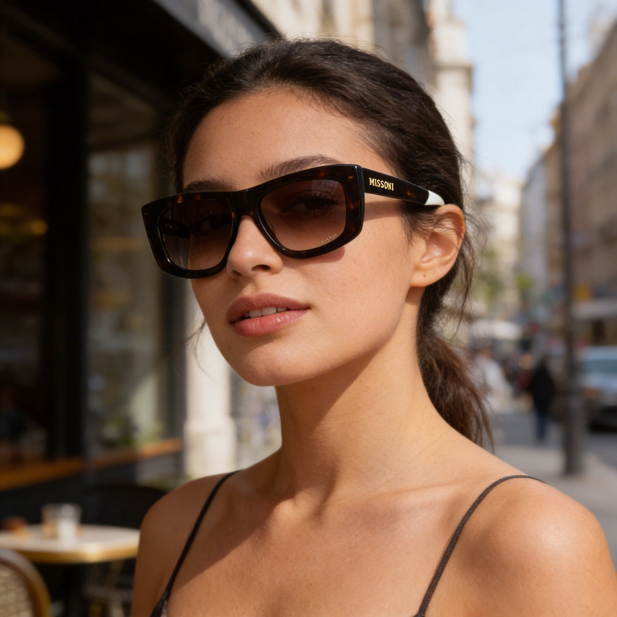 Gafas de sol rectangulares clásicas de Missoni para mujer, 56 mm, Photo 5