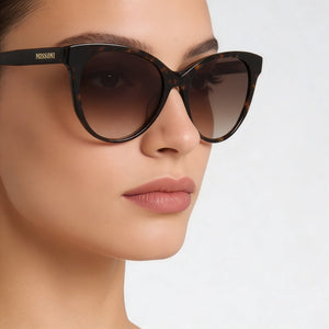Missoni Classic Cat Eye Sunglasses for Women — interior view, Non-Polarized lens detail