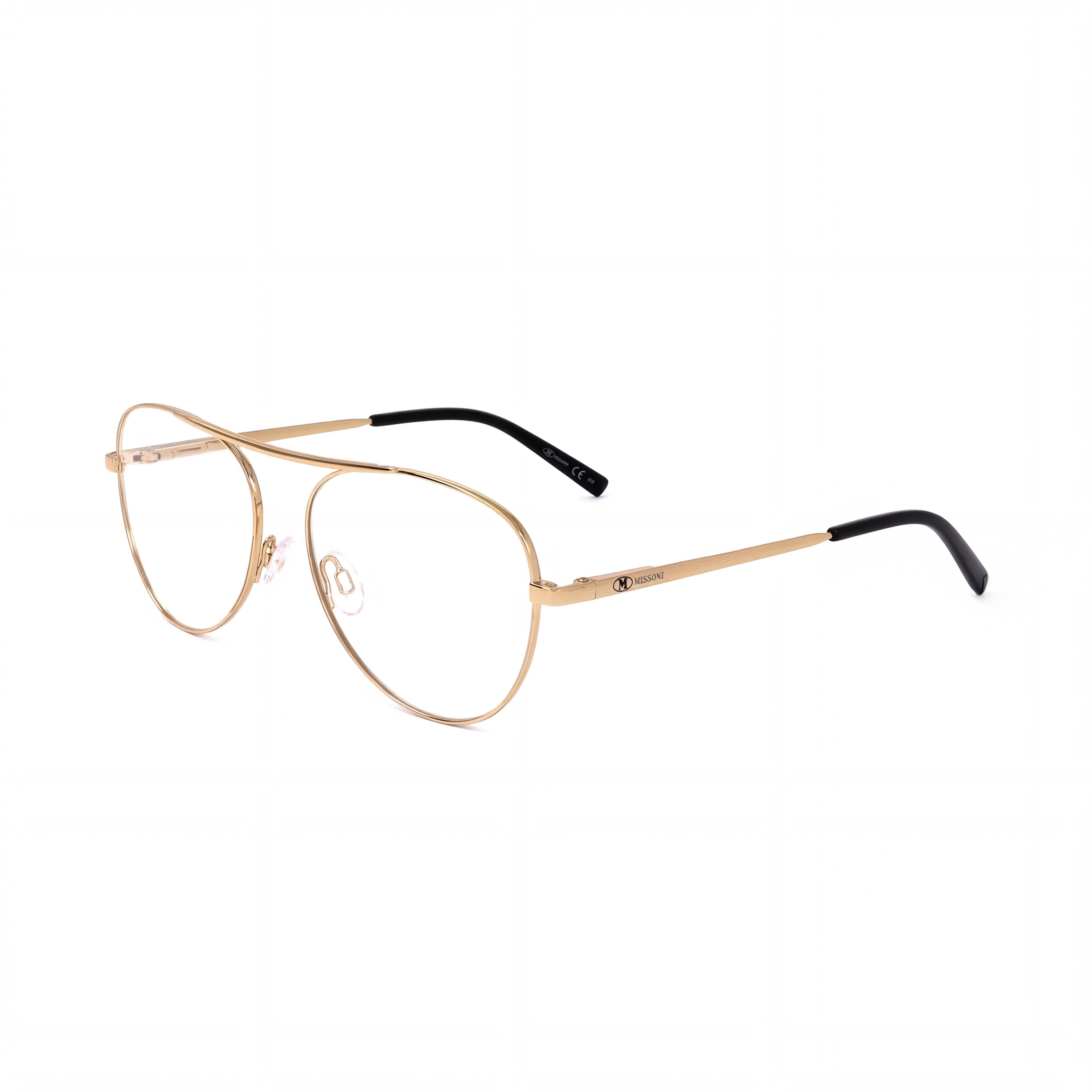 Gafas de sol unisex Missoni con montura de acero y aleación dorada, lentes de policarbonato, medidas 55-140-140, Photo 1
