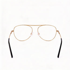 Missoni Aviator Eyeglasses Unisex — side view, Gold Alloy Steel temples