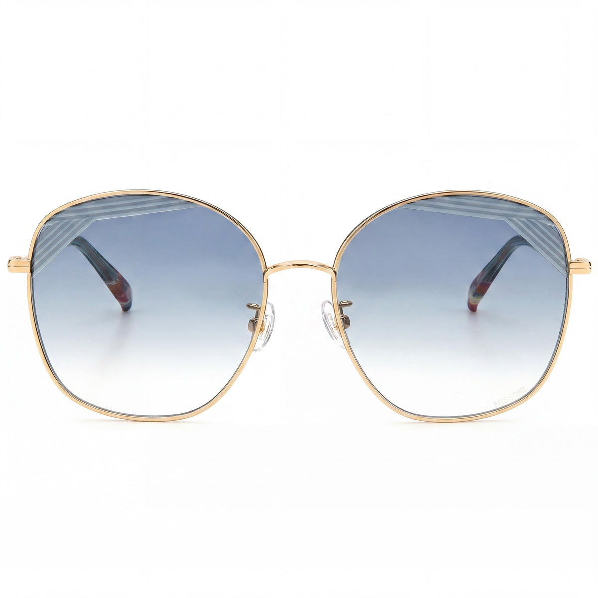 Missoni Eyewear Gold Blue Shaded Round Sunglasses for Women, 59mm, Photo 2