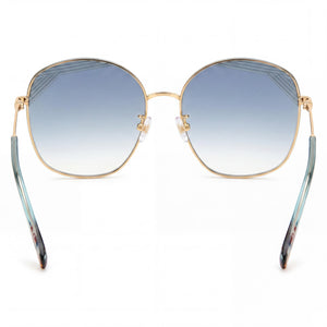 Missoni Round Sunglasses Women — side view, Non-Polarized Gold Green lens