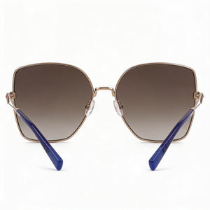 Missoni Shield Sunglasses Women — side view, Non-Polarized Gold Copper lens
