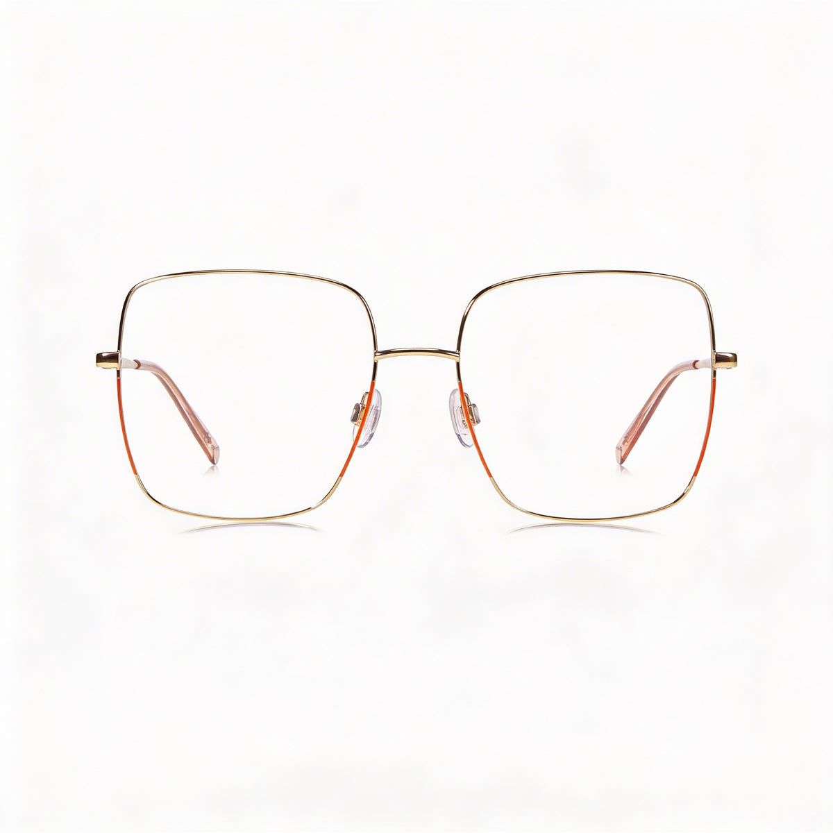 Missoni Gold Peach Square Eyeglasses for Women, Alloy Steel 55mm, Photo 2