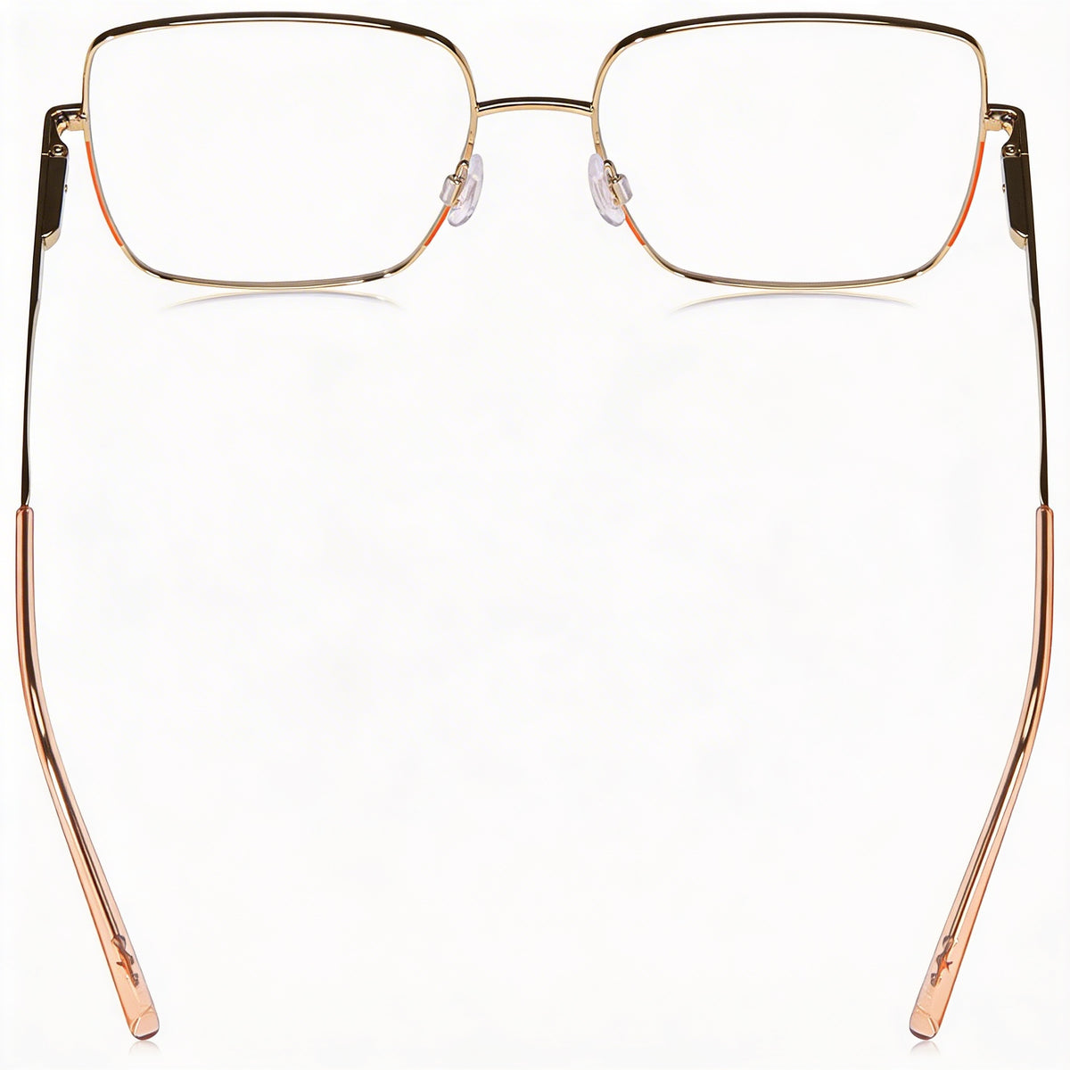 Missoni Gold Peach Square Eyeglasses for Women, Alloy Steel 55mm, Photo 3