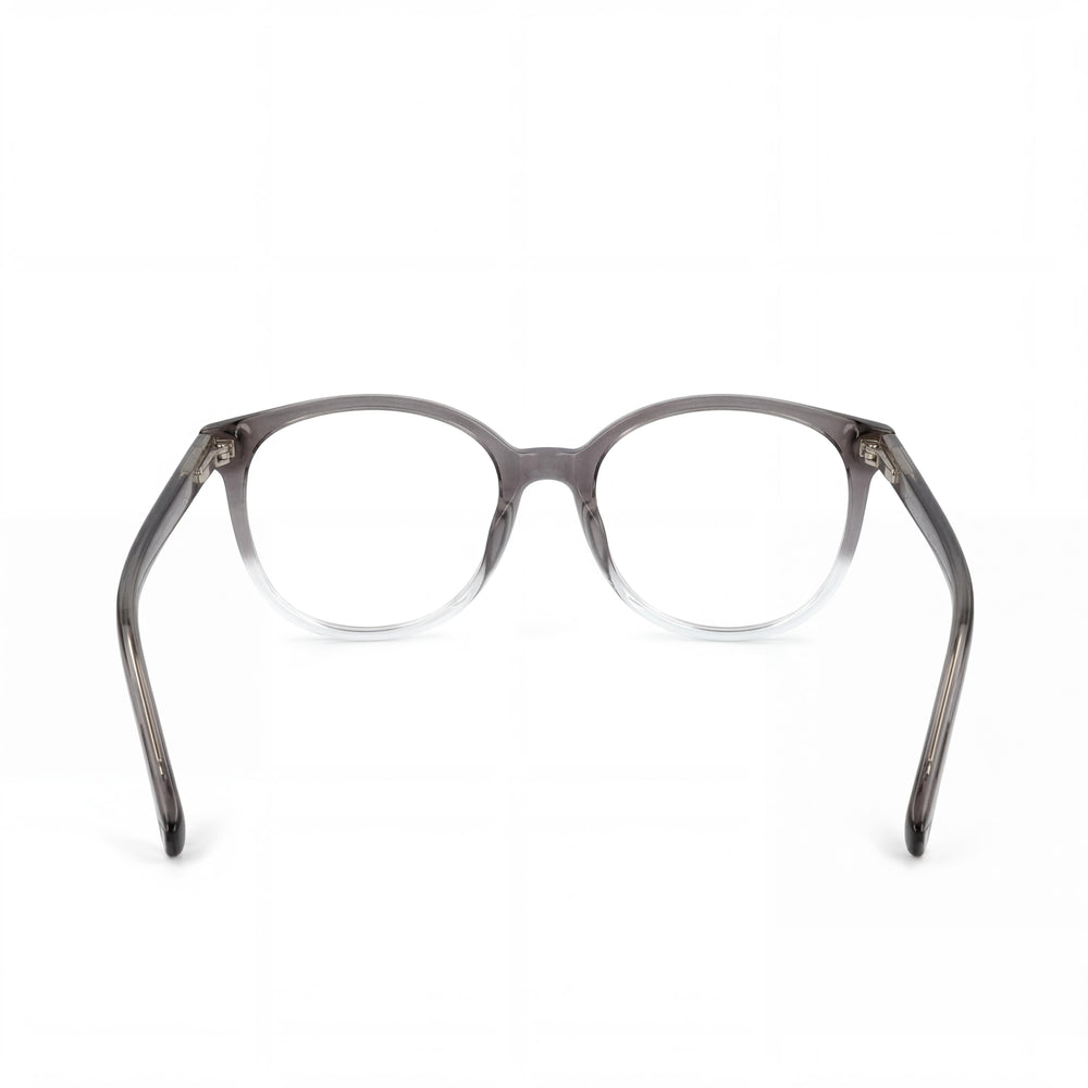 Missoni Round Eyeglasses Women — side view, Gray Acetate temples