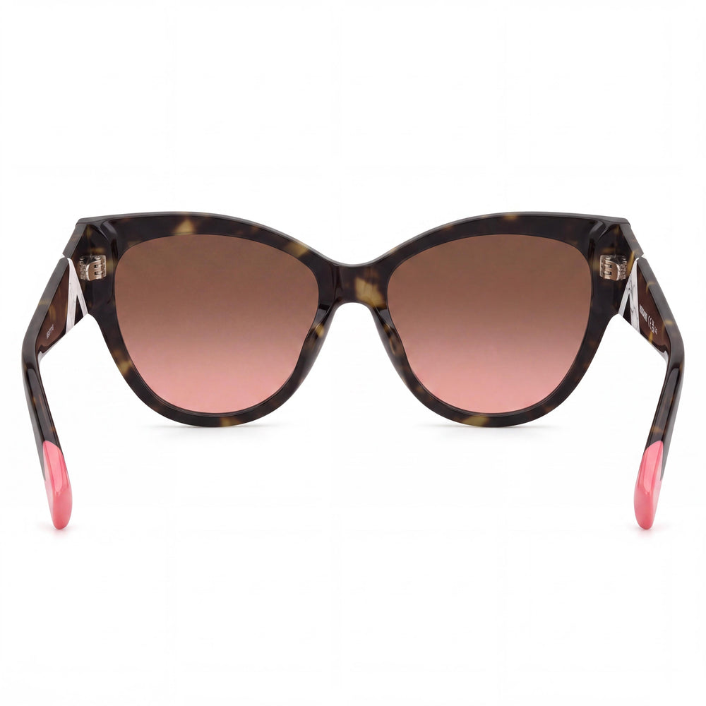 Missoni Butterfly Sunglasses Women — side view, Non-Polarized Brown Pink Shaded lens