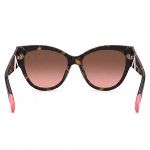 Missoni Butterfly Sunglasses Women — side view, Non-Polarized Brown Pink Shaded lens