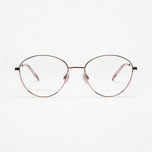 Missoni Luxury Elegant Oval Eyeglasses for Women — front view, Alloy Steel