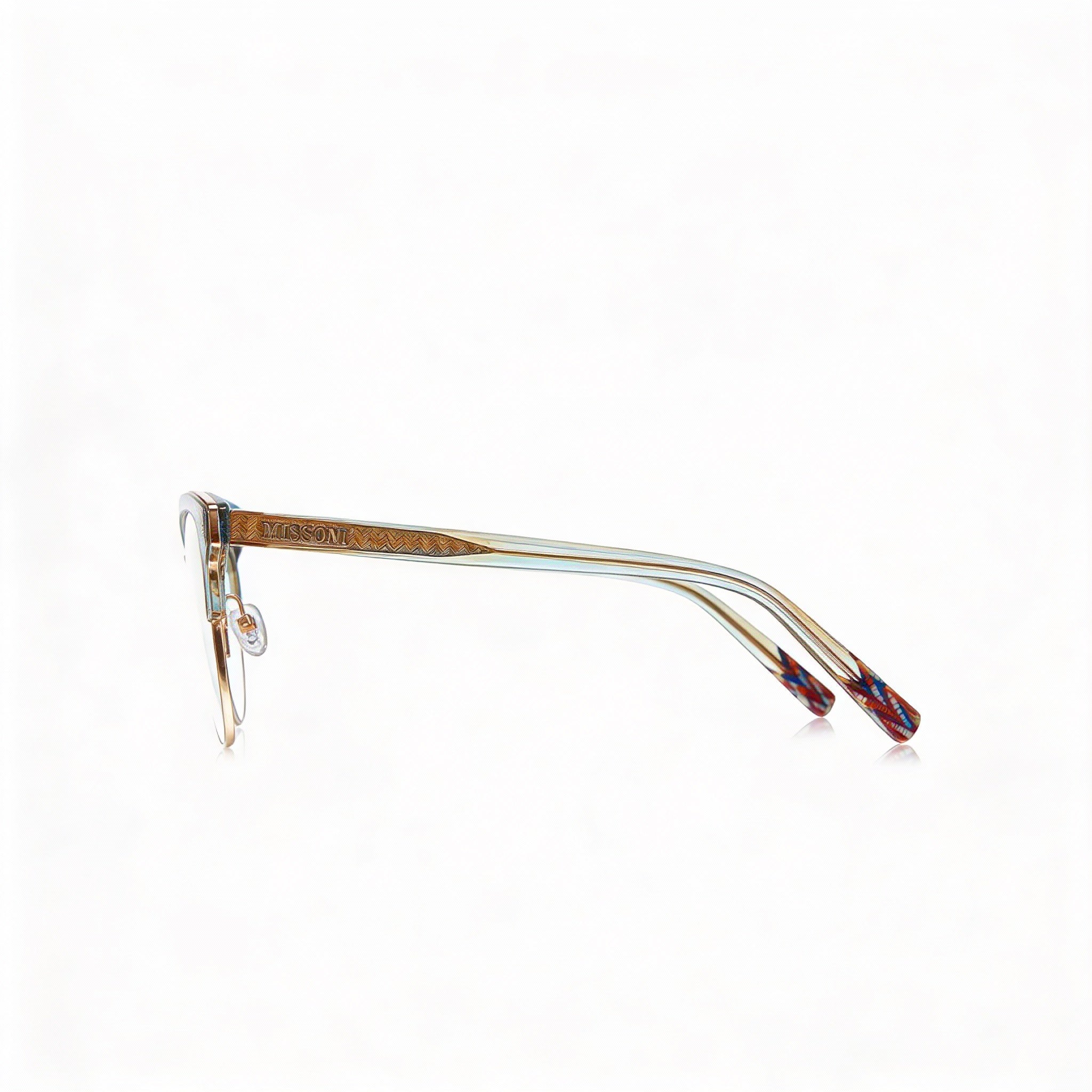 Missoni MIS 0012 Turquoi Round Eyeglasses for Men, Metal, Photo 3
