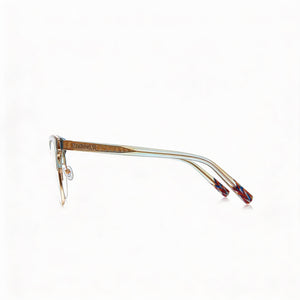 Missoni MIS 0012 Round Eyeglasses Men — side view, Transparent Metal temples