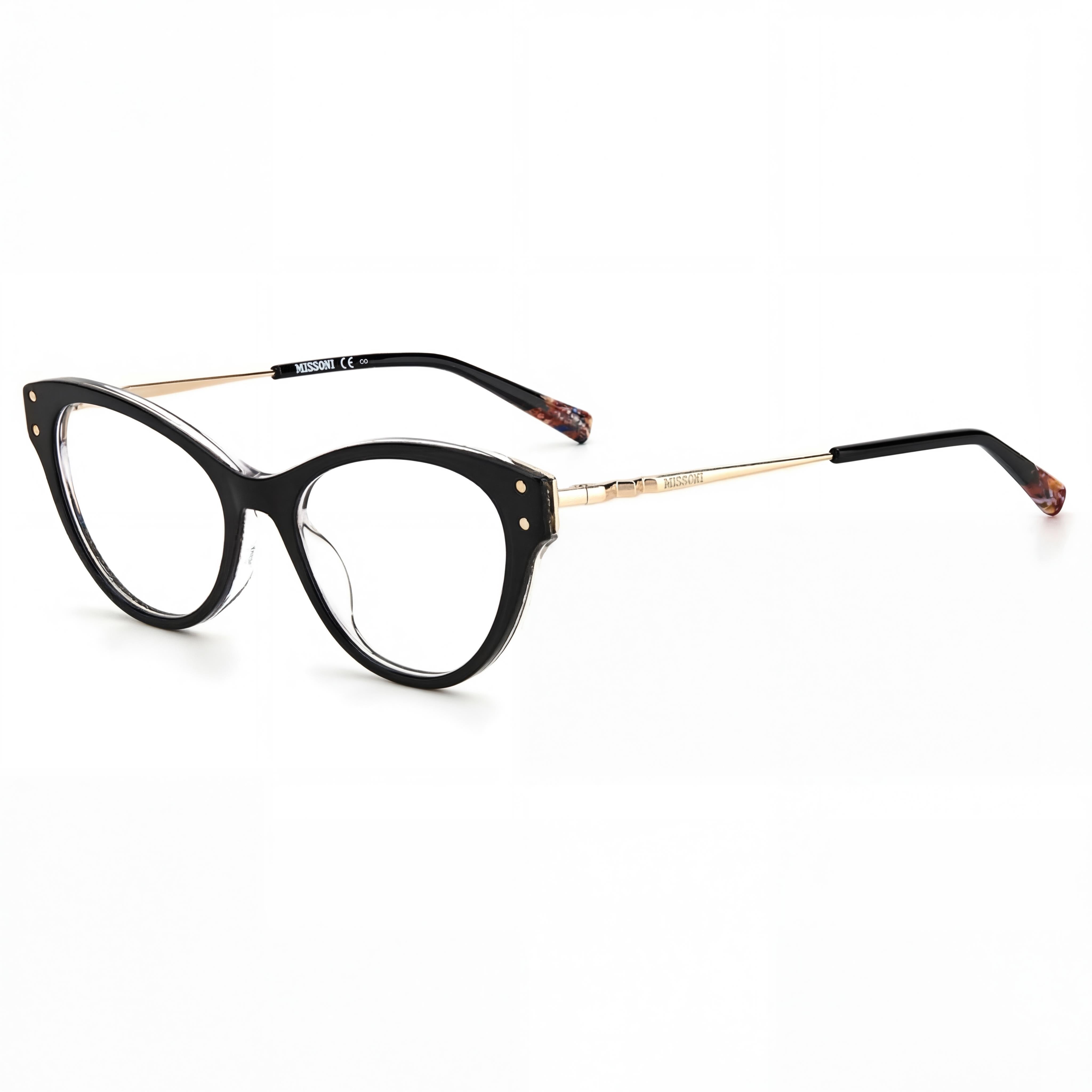 Missoni MIS 0044 Black Rectangle Eyeglasses for Women, Polyamide 52mm, Photo 1