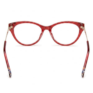 Missoni Mis 0044 Cat Eye Eyeglasses Unisex — side view, Red Polyamide temples