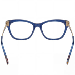 Missoni Mis 0045 Cat Eye Eyeglasses Unisex — side view, Blue Polyamide temples