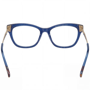 Missoni Mis 0045 Cat Eye Eyeglasses Unisex — side view, Blue Polyamide temples