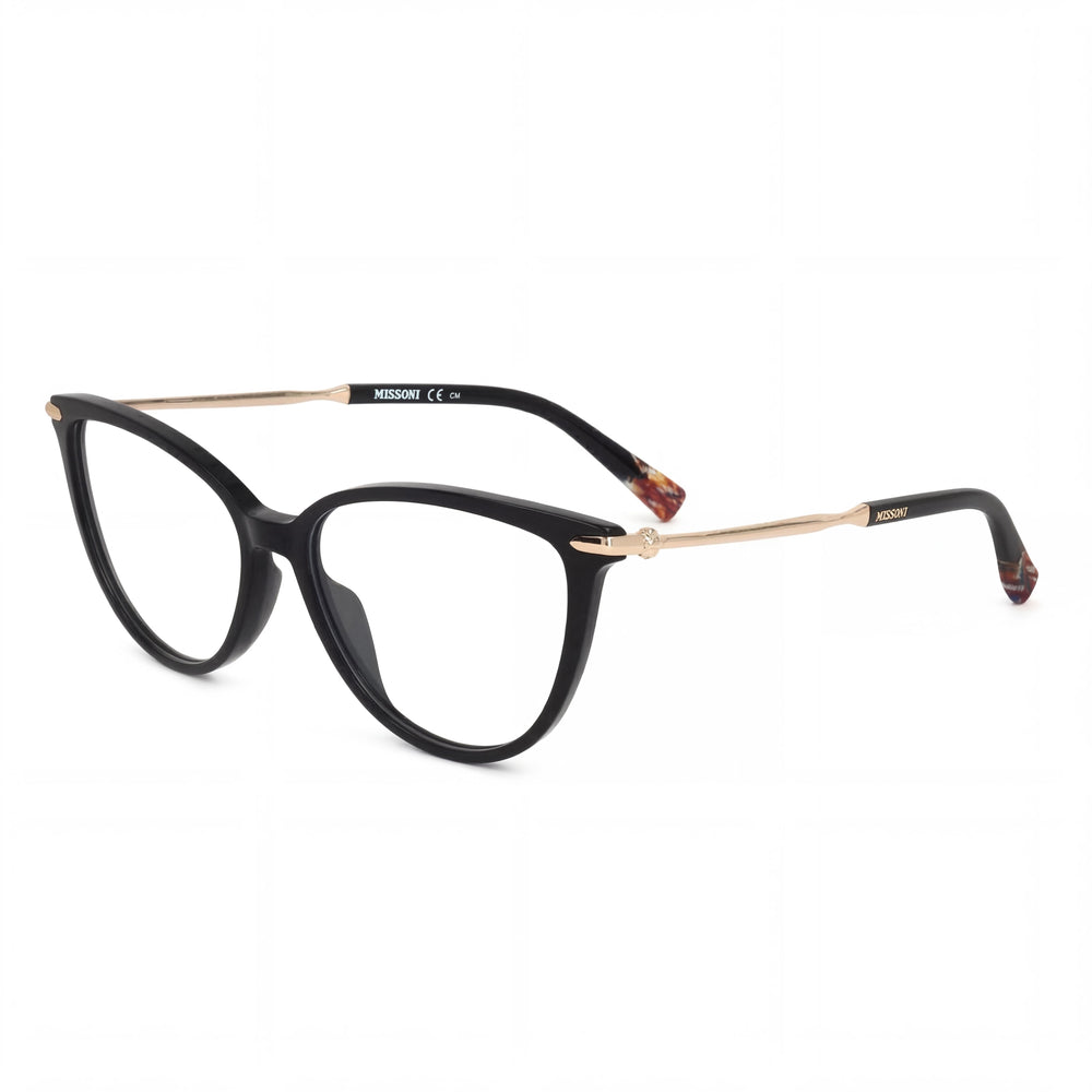 Missoni MIS 0057 Black Cat Eye Eyeglasses for Women, Acetate frame