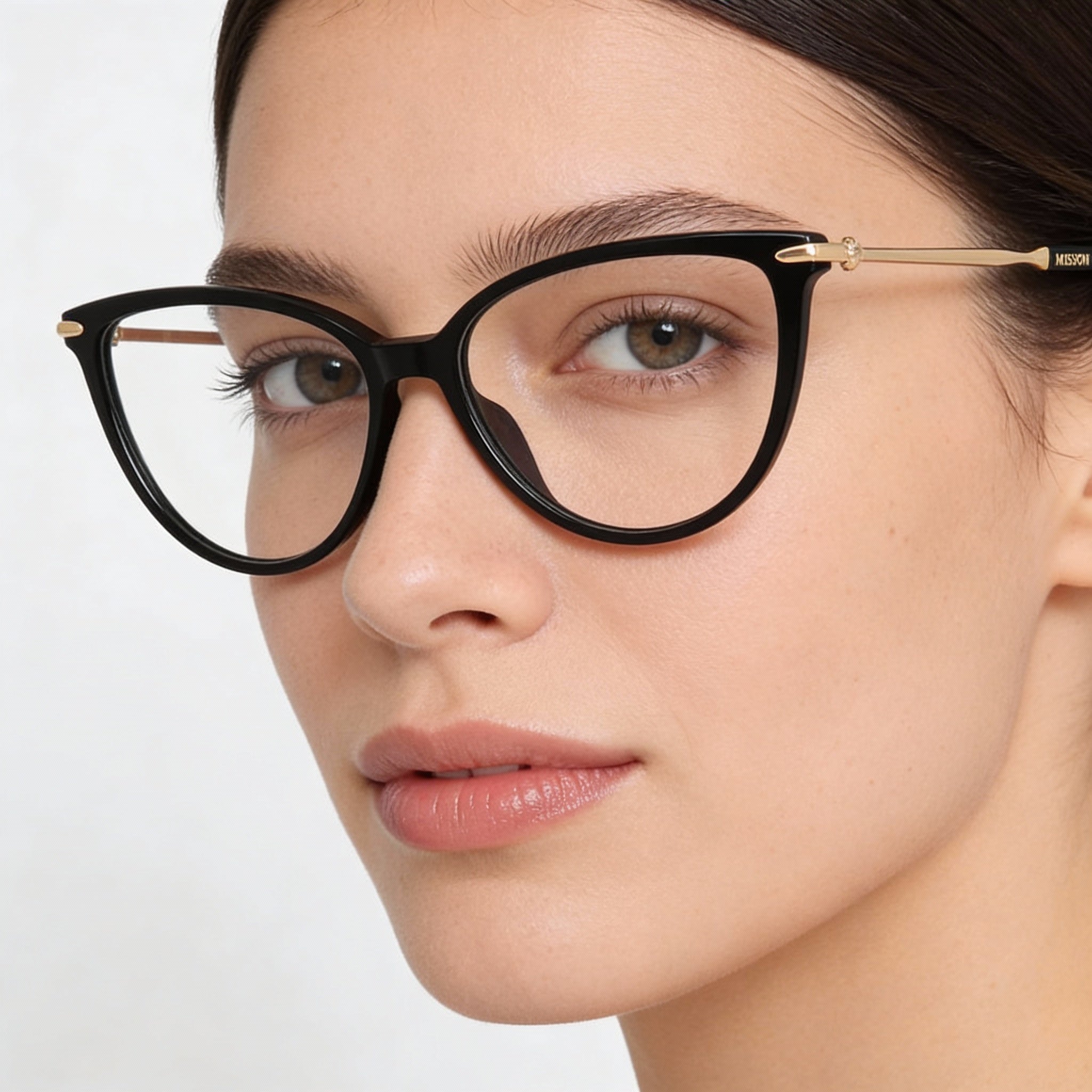Missoni MIS 0057 Black Cat Eye Eyeglasses for Women, Acetate 53mm, Photo 3