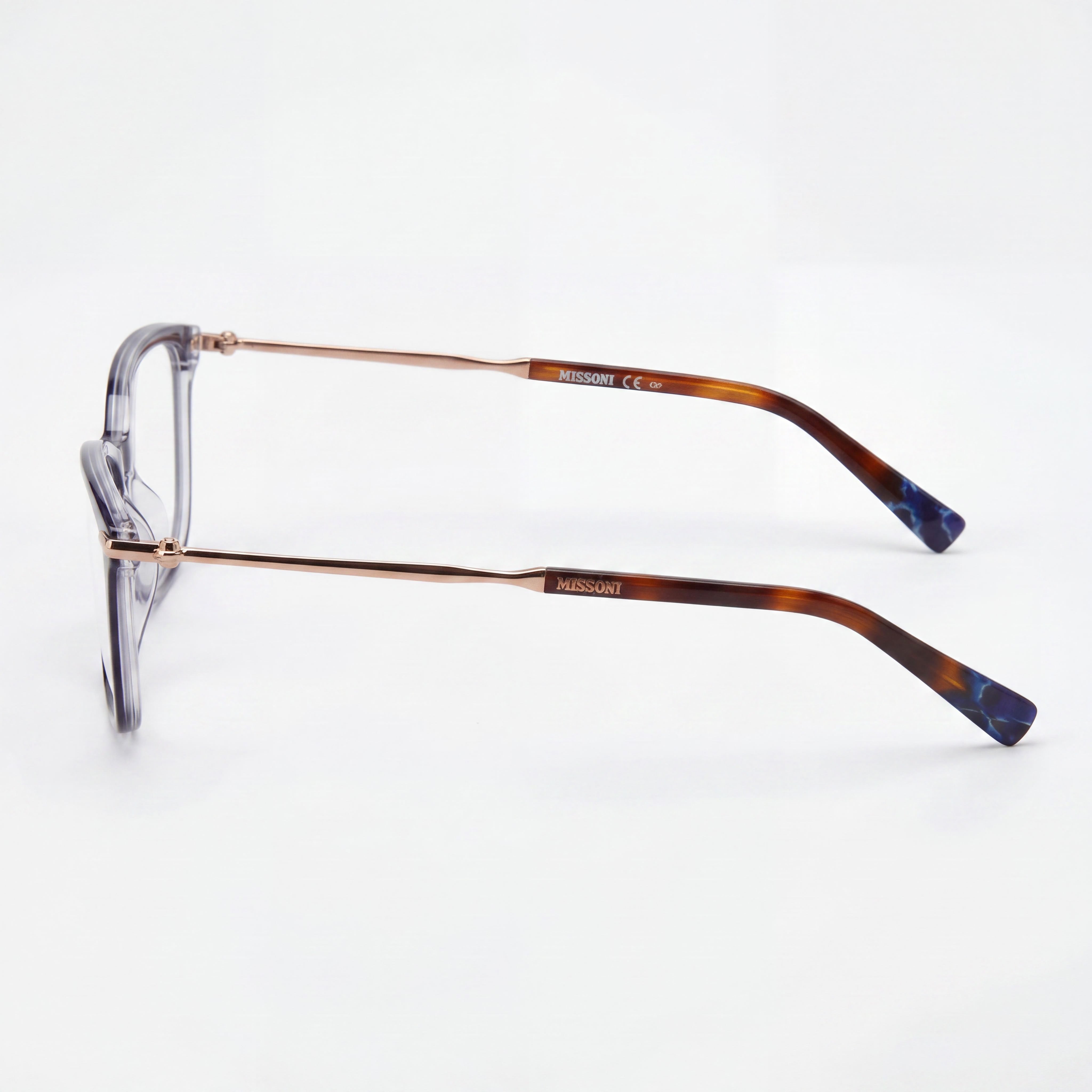 Gafas de sol rectangulares Missoni MIS 0058 azules para mujer, acetato de 53 mm, Photo 3