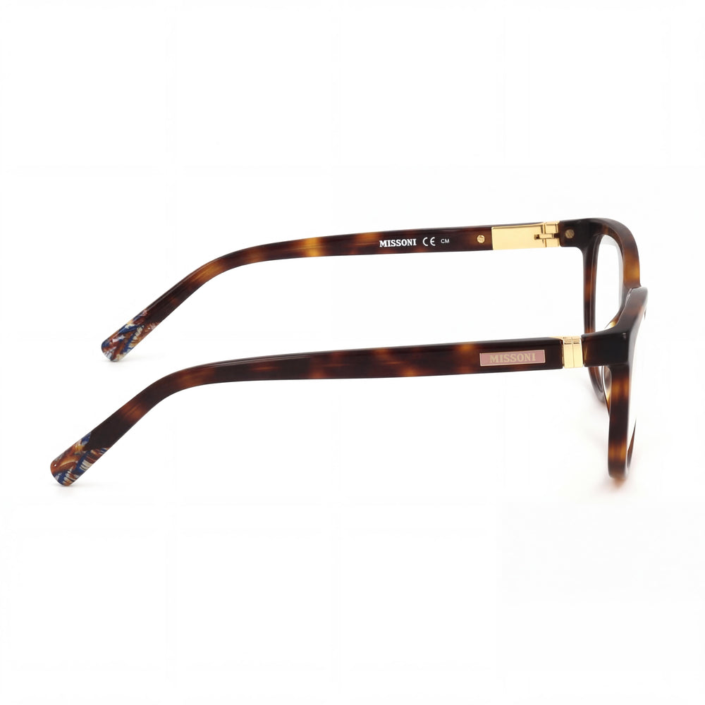 Missoni MIS 0061 Oval Eyeglasses Women — side view, Havana Plastic temples