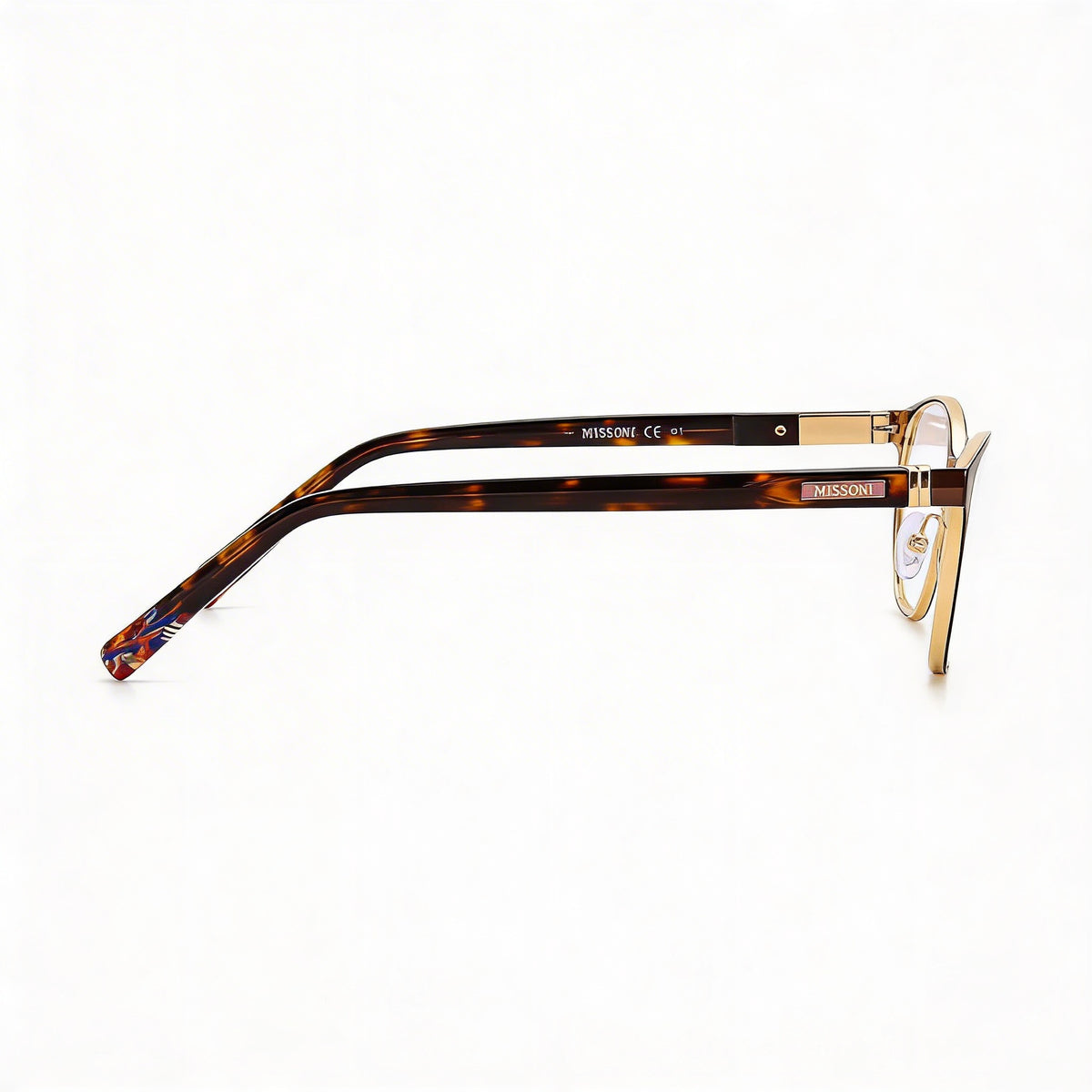 Gafas rectangulares para mujer Missoni Mis 0062 en color dorado y marrón, 52 mm, Photo 2