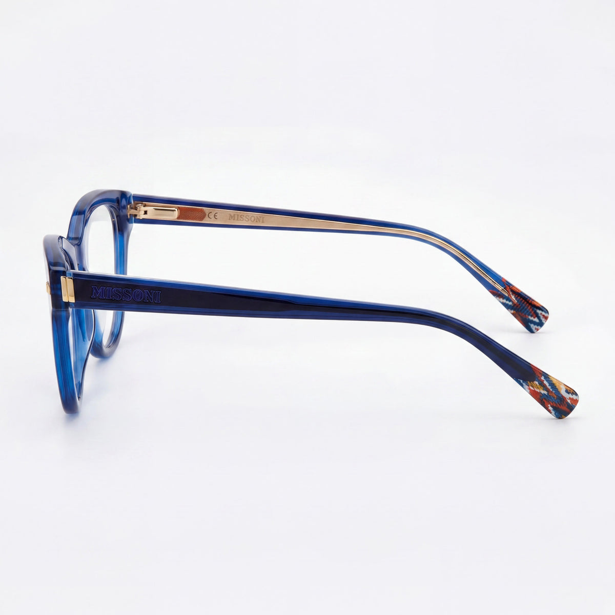 Gafas de sol Missoni MIS 0073 para mujer con montura de acetato azul y lentes azules, ancho de lente de 51 mm, Photo 2