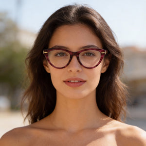 Missoni MIS 0073 Cat Eye Eyeglasses Women — side view, Pink Acetate temples