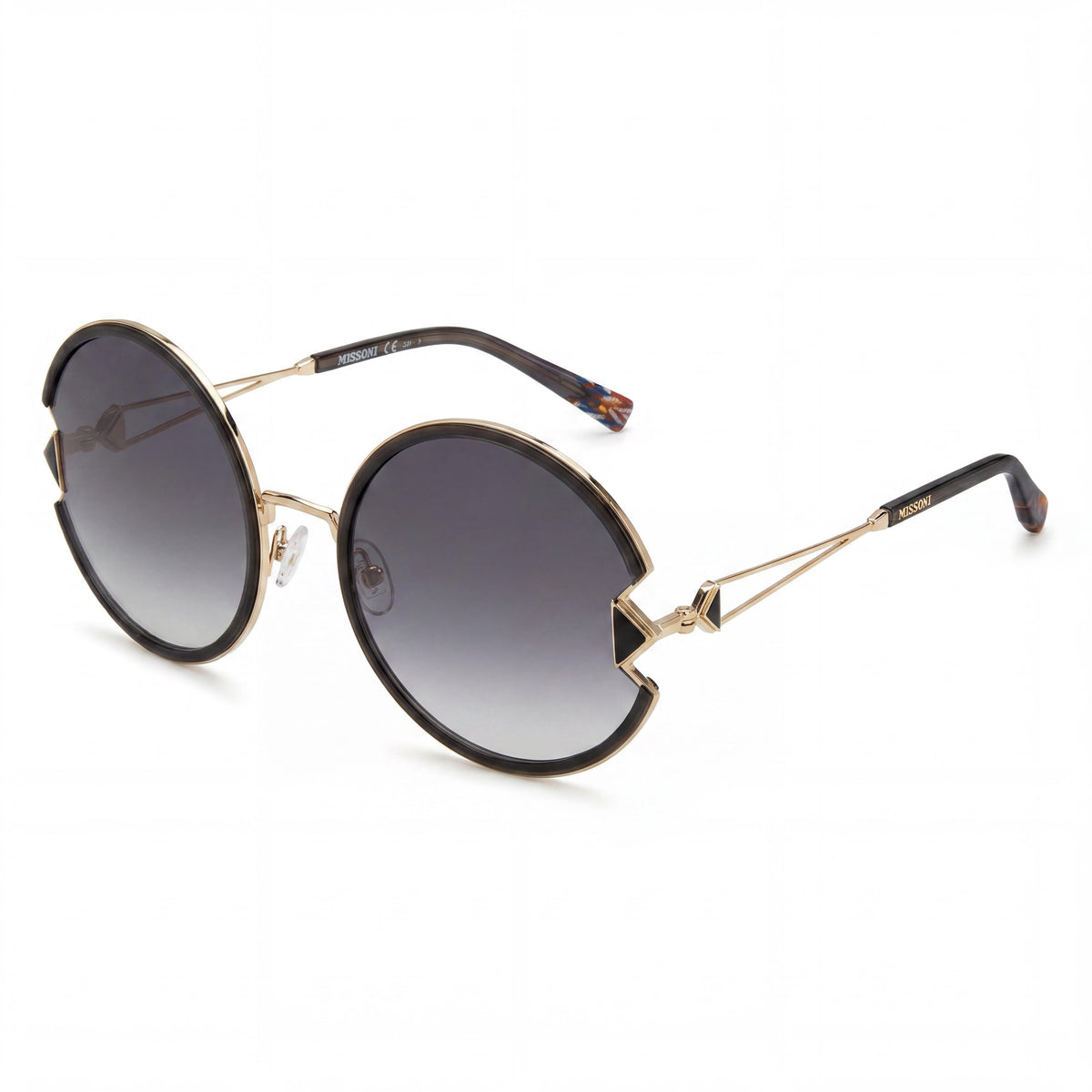 Missoni MIS 0074/S Black Round Sunglasses for Women, 59mm, Photo 1
