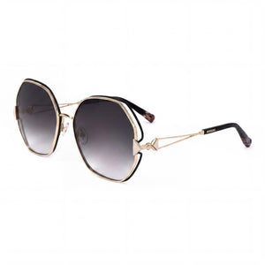 Missoni Mis 0075/s Black Oval Sunglasses for Women, Gold Black lens