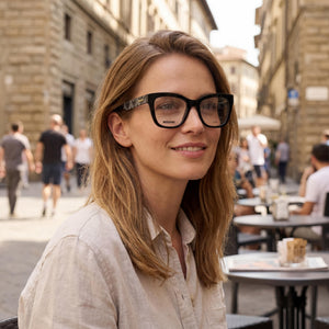 Missoni MIS 0081 Square Eyeglasses for Women — interior view, Clear Demo lenses detail
