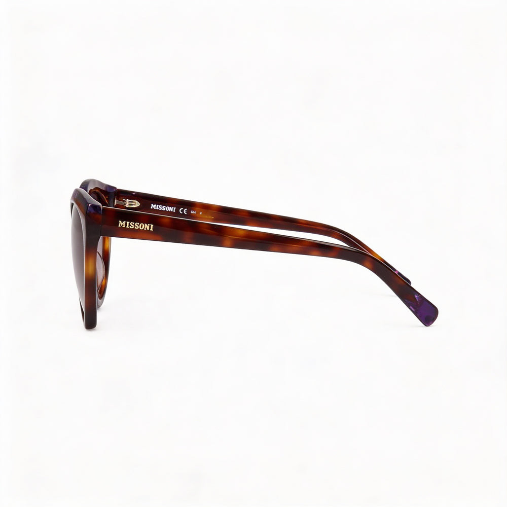 Missoni Mis 0088/S Butterfly Sunglasses Women — side view, Non-Polarized Havana Violet lens