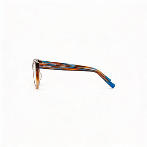 Missoni MIS 0090 Rectangle Eyeglasses Women — side view, Brown Acetate temples
