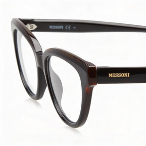 Missoni MIS 0091 Rectangle Eyeglasses Women — side view, Black Acetate temples