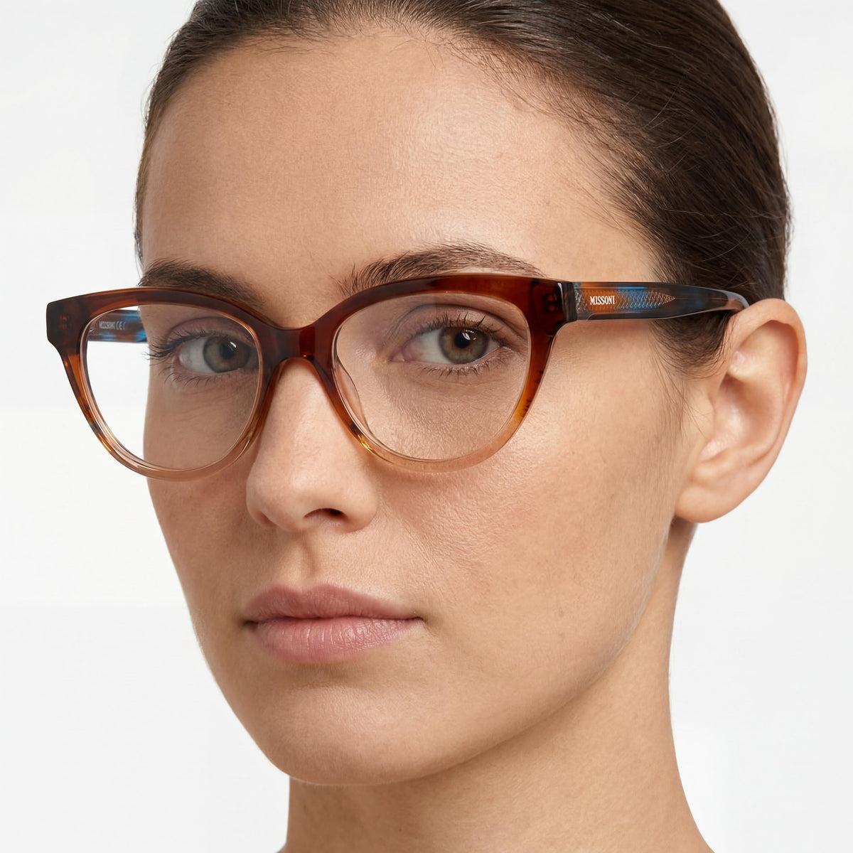 Gafas de sol rectangulares Missoni Mis 0091 marrón cuerno para mujer, 52 mm, Photo 4