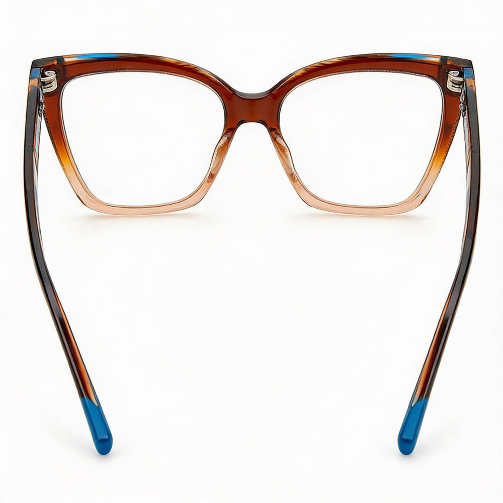 Missoni MIS 0092 Square Eyeglasses Women — side view, Brown Acetate temples