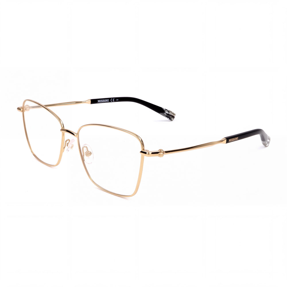 Missoni Mis 0099 Gold Rectangle Eyeglasses for Women, Stainless Steel frame