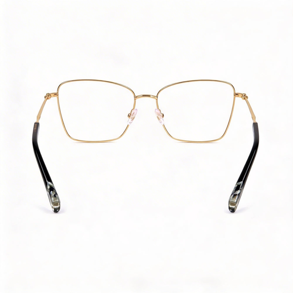 Missoni MIS 0099 Rectangle Eyeglasses Women — side view, Gold Stainless Steel temples