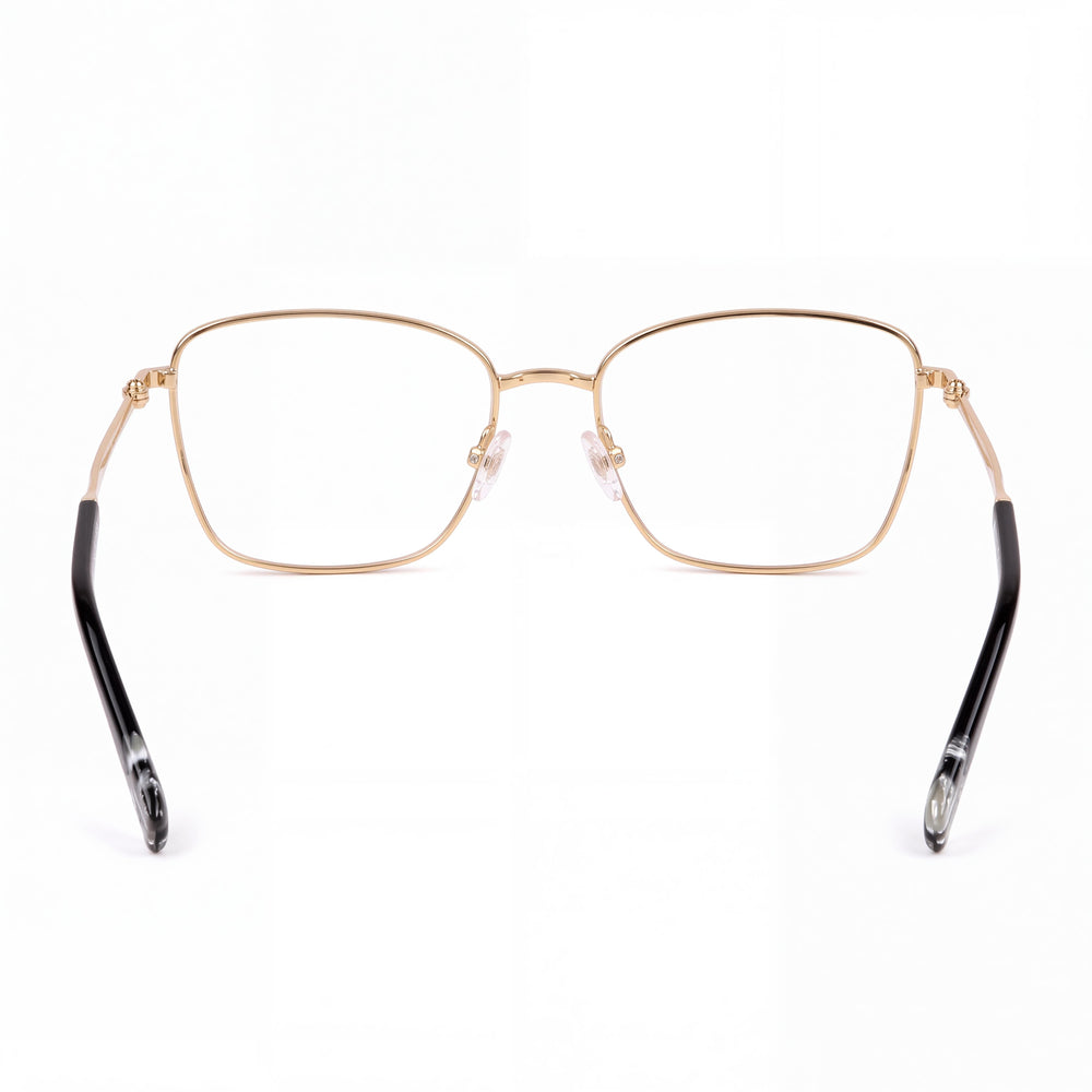 Missoni Mis 0099 Rectangle Eyeglasses Women — side view, Gold Stainless Steel temples
